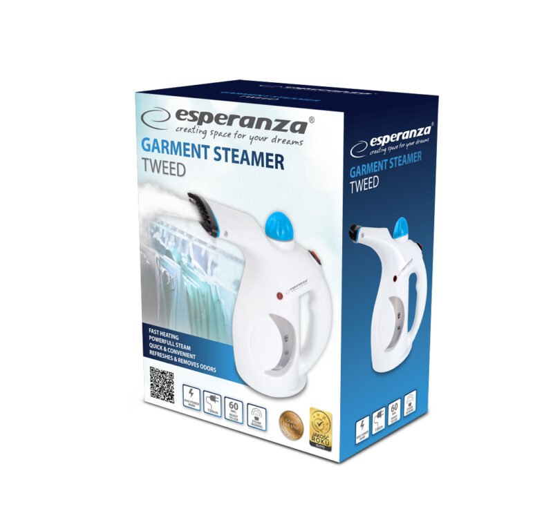 Esperanza TWEED EHI006 ხელის ორთქლმავალი ტანსაცმლის სწრაფი დაუთოებისთვის
