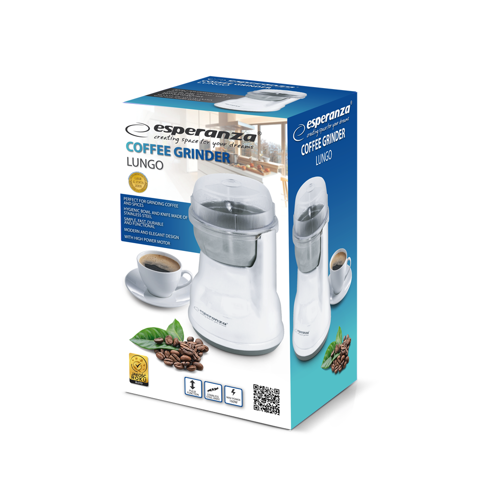 ყავის საფქვავი Esperanza LUGO EKC002W (160W, 50გ) - თეთრი - Image 8