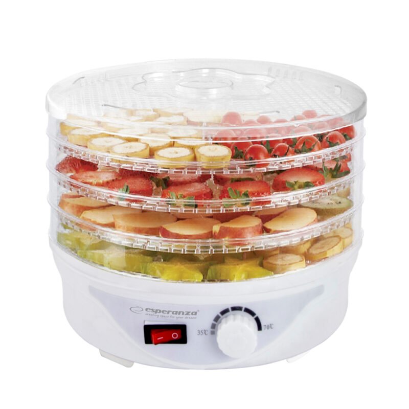 Esperanza DELICATESSE EKD003 დეჰიდრატორი 4 გამჭვირვალე თაროთი და კომპაქტური დიზაინით
