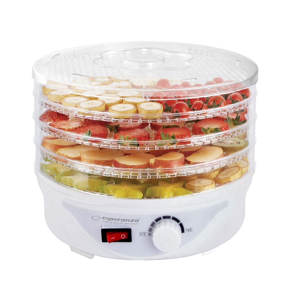 Esperanza DELICATESSE EKD003 დეჰიდრატორი 4 გამჭვირვალე თაროთი და კომპაქტური დიზაინით