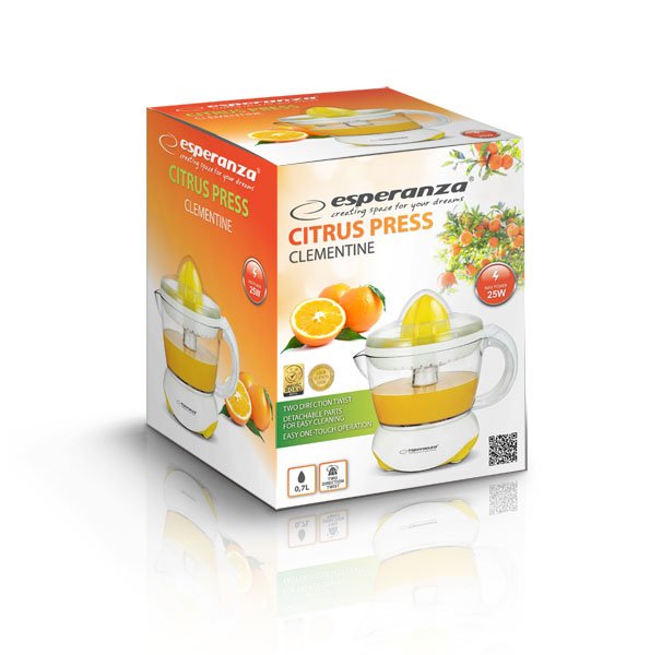 ციტრუსის წვენსაწური Esperanza CLIMENTINE EKJ001Y (25W, 0.7ლ) - Image 3