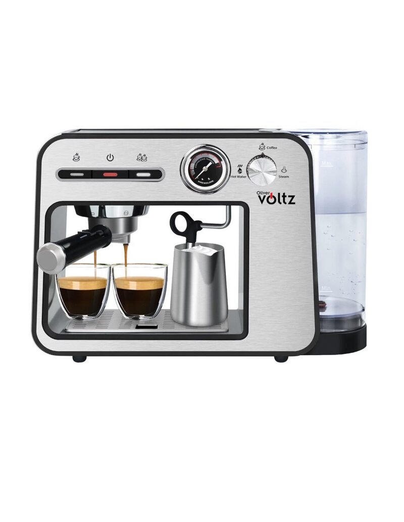 Oliver Voltz OV51171H ესპრესოს აპარატი კაპუჩინოს ფუნქციით და 15 ბარიანი იტალიური ტუმბოთი